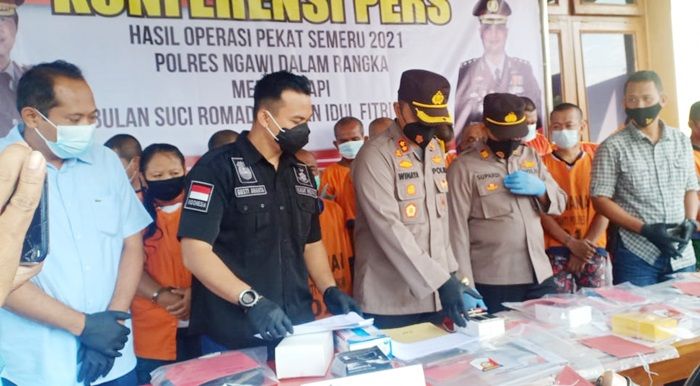 Operasi Pekat Polres Ngawi Jelang Ramadan Amankan 85 Tersangka, Didominasi Kasus Judi