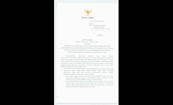 Penerapan PPKM Mikro, Pemkab Tuban Bentuk Posko di Tingkat Desa Penerapan PPKM Mikro, Pemkab Tuban Bentuk Posko di Tingkat Desa
