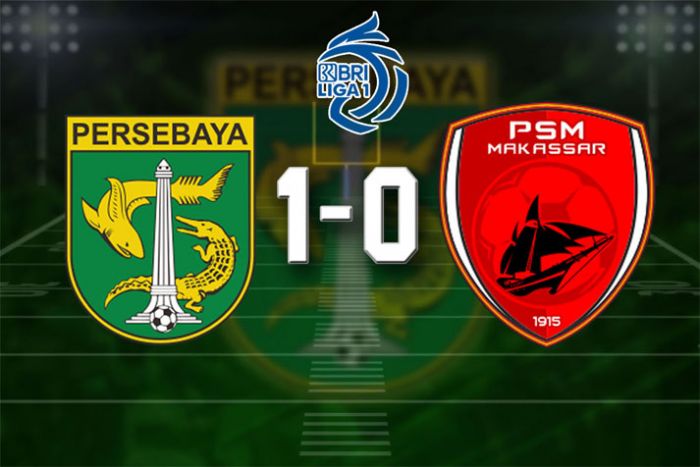 Hasil Liga 1 Persebaya Surabaya vs PSM Makassar: Menang 1-0, Bajul Ijo Merangsek ke Papan Atas Hasil Liga 1 Persebaya Surabaya vs PSM Makassar: Menang 1-0, Bajul Ijo Merangsek ke Papan Atas