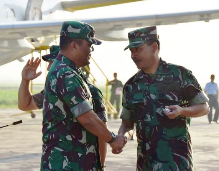 Komandan Muljono Sambut Kasum TNI di Lanudal Juanda Surabaya