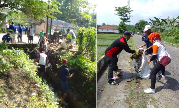 Warga dan Aktivis Lingkungan di Pasuruan Bersihkan Sampah di Saluran Irigasi Warga dan Aktivis Lingkungan di Pasuruan Bersihkan Sampah di Saluran Irigasi