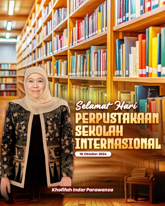 Hari Perpustakaan Sekolah Internasional 2024, Khofifah Ingatkan soal Inovasi Digital Hari Perpustakaan Sekolah Internasional 2024, Khofifah Ingatkan soal Inovasi Digital