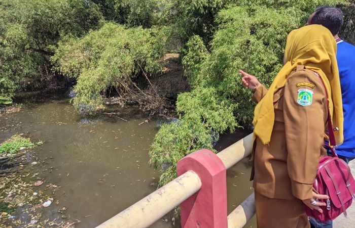 Diduga Tercemar, Kades Bulusari Pasuruan Sisir Sungai Kambeng Cek Sumber Limbah Diduga Tercemar, Kades Bulusari Pasuruan Sisir Sungai Kambeng Cek Sumber Limbah