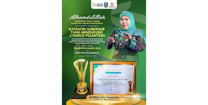 Gubernur Khofifah Raih Penghargaan Pesantren Award 2025 dari Kemenag Gubernur Khofifah Raih Penghargaan Pesantren Award 2025 dari Kemenag