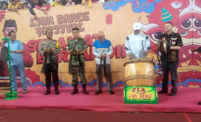 Buka Lion Dance Festival Jatim, Maidi Berharap Festival Barongsai Nasional Digelar di Kota Madiun