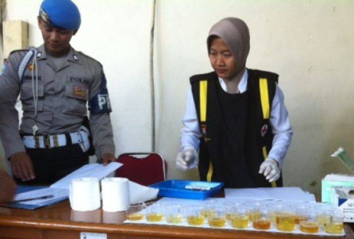 Cegah Terlibat Jaringan Narkoba, 100 Anggota Polres Kediri Kota Dites Urine