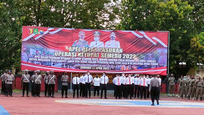 Gandeng Kapolres dan Dandim, Bupati Sumenep Tinjau Pasukan Operasi Ketupat Semeru 2022