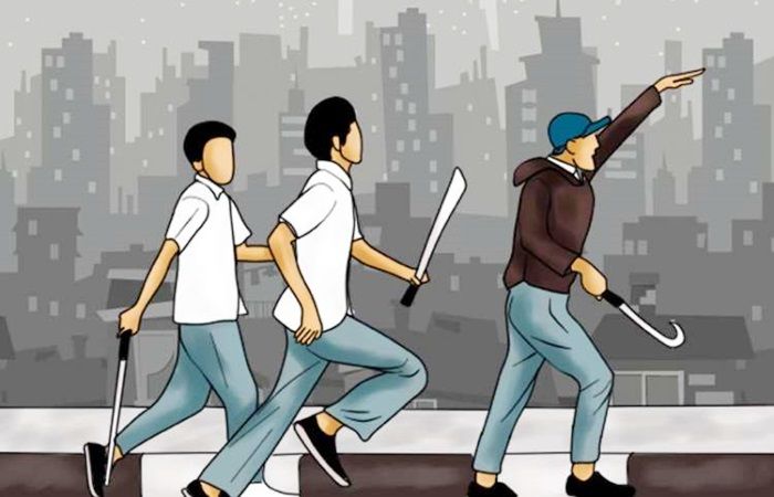 Viral di Medsos ABG Acungkan Celurit di Jalan Raya, Sudah Diamankan Satreskrim Polresta Sidoarjo