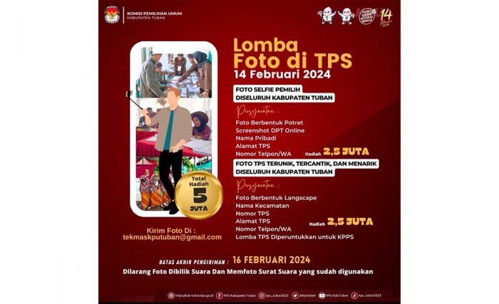 KPU Tuban Gelar Lomba Foto di TPS Berhadiah Jutaan Rupiah