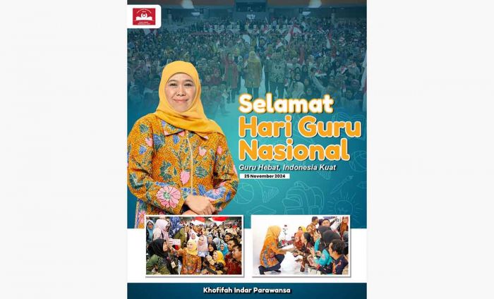 Khofifah Dorong Guru Terus Belajar dan Adaptasi Hadapi Perubahan Zaman di Peringatan HGN 2024 Khofifah Dorong Guru Terus Belajar dan Adaptasi Hadapi Perubahan Zaman di Peringatan HGN 2024