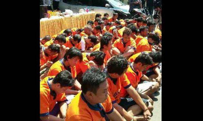Polres Gresik Gelar Perkara 91 Tersangka Kriminal Polres Gresik Gelar Perkara 91 Tersangka Kriminal