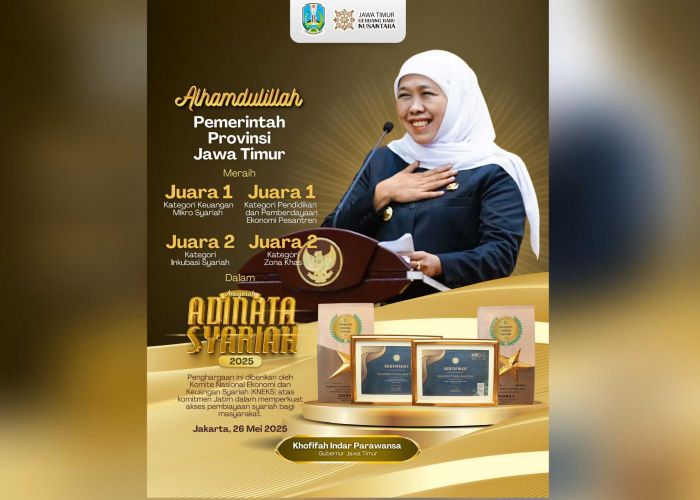 Borong 10 Penghargaan Anugerah Adinata Syariah 2025, Gubernur Jatim Komitmen Perkuat Pondasi Ekonomi Borong 10 Penghargaan Anugerah Adinata Syariah 2025, Gubernur Jatim Komitmen Perkuat Pondasi Ekonomi