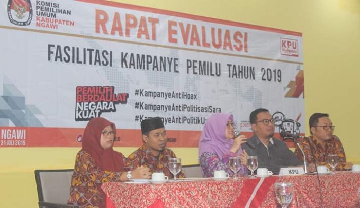 Bahas APK, KPU Ngawi Gelar Evaluasi Kampanye Pemilu 2019