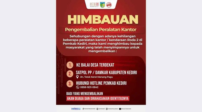 Bupati Kediri Buka Hotline Pengembalian Aset dan Artefak Bupati Kediri Buka Hotline Pengembalian Aset dan Artefak
