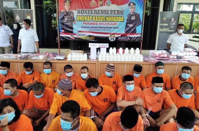 Ungkap Peredaran Narkoba, Polres Nganjuk Amankan 36 Tersangka