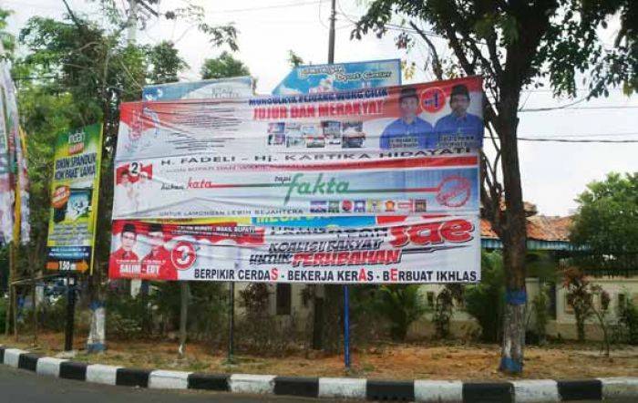 Kualitas APK Pilkada Lamongan Ditengarai Berkualitas Jelek, Pemasangan juga Asal-asalan