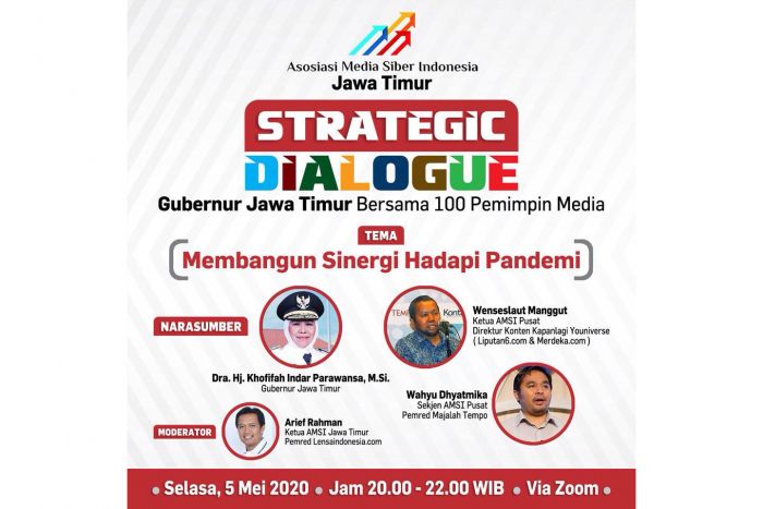 Besok, AMSI Gelar Dialog 100 Pemimpin Media dengan Gubernur Jatim