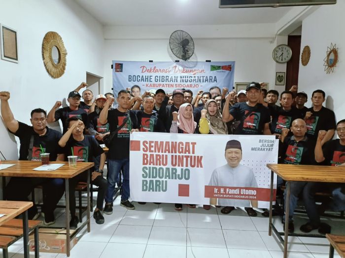 Bocahe Gibran Nusantara Sidoarjo Deklarasikan Dukungan ke Fandi Utomo untuk Maju Pilbup 2024 Bocahe Gibran Nusantara Sidoarjo Deklarasikan Dukungan ke Fandi Utomo untuk Maju Pilbup 2024