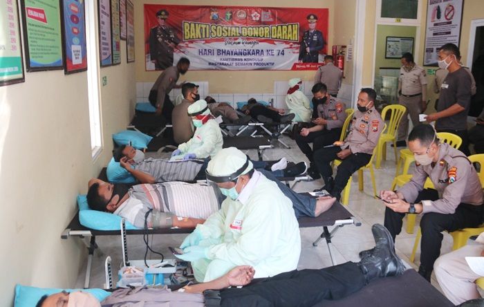 ​Polres Ngawi Gelar Donor Darah Jelang HUT Bhayangkara