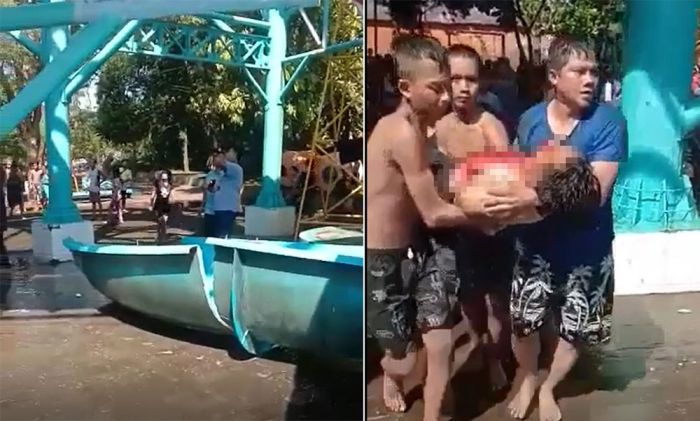 Sembilan Anak Jadi Korban, Perosotan Kenjeran Park Surabaya Ambrol Sembilan Anak Jadi Korban, Perosotan Kenjeran Park Surabaya Ambrol