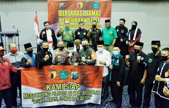 ​Siap Jaga Kondusivitas Kamtibmas, Perguruan Silat di Sidoarjo Gelar Deklarasi Damai