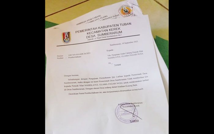 Tak Diizinkan Latihan di Sumberarum dengan Alasan Ini, Pagar Nusa Tuban: Diskriminasi Tak Diizinkan Latihan di Sumberarum dengan Alasan Ini, Pagar Nusa Tuban: Diskriminasi