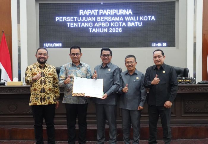 DPRD dan Pemkot Batu Sepakati Raperda APBD 2026, Belanja Daerah Direncanakan Capai Rp 1,016 T