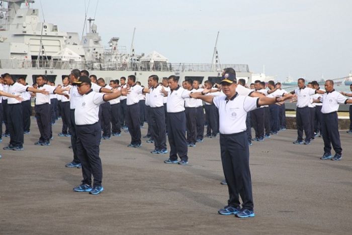 Kasarmatim Ajak Anggota Olah Raga Bersama