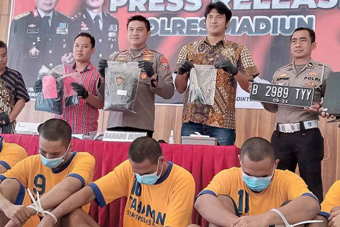 ​Sindikat Pembobolan Sekolah dari Luar Jawa Timur, Berhasil Diringkus Polres Madiun