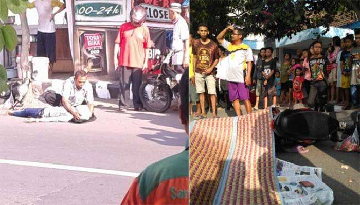 Kecelakaan di Jalan Brigjen Katamso Kediri, Seorang Pengendara Motor Tewas Terlindas Truk
