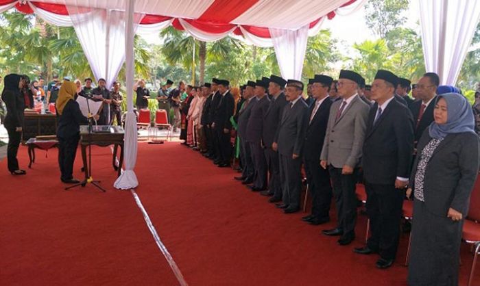 Sejarah Mutasi Pemkot Mojokerto, Digelar di Alun-alun Kota