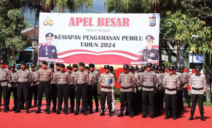 Berikut Pesan Kapolres Batu saat Apel Besar Kesiapan Pengamanan Pemilu 2024