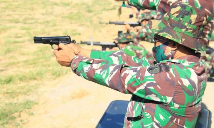 Pandemi, Prajurit Kodim 0812/Lamongan Tetap Asah Kemampuan Menembak