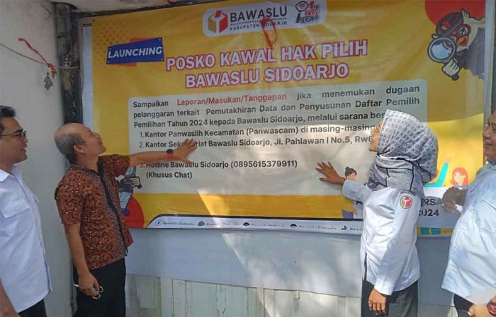 Bawaslu Sidoarjo Launching Posko Kawal Hak Pilih Pilkada 2024 Bawaslu Sidoarjo Launching Posko Kawal Hak Pilih Pilkada 2024