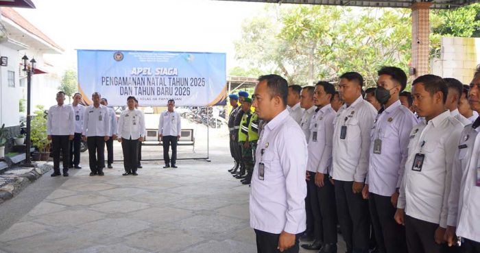 Tegaskan Nol Toleransi Gangguan Jelang Nataru, Lapas Pamekasan Gelar Apel Siaga