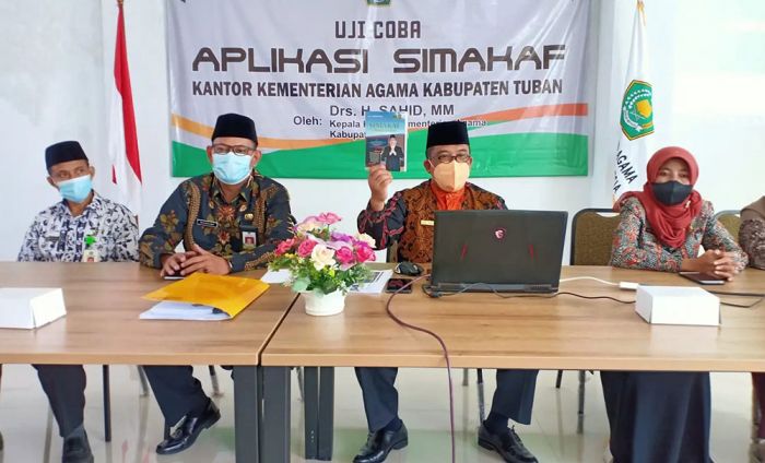 Luncurkan Aplikasi Simakaf, Kankemenag Tuban: Daftar Wakaf Tak Perlu Datang ke KUA