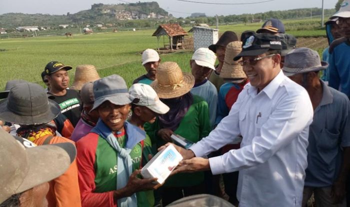 Terancam Gagal Panen, Bacabup Tuban Setiajit Bantu Pestisida kepada Petani