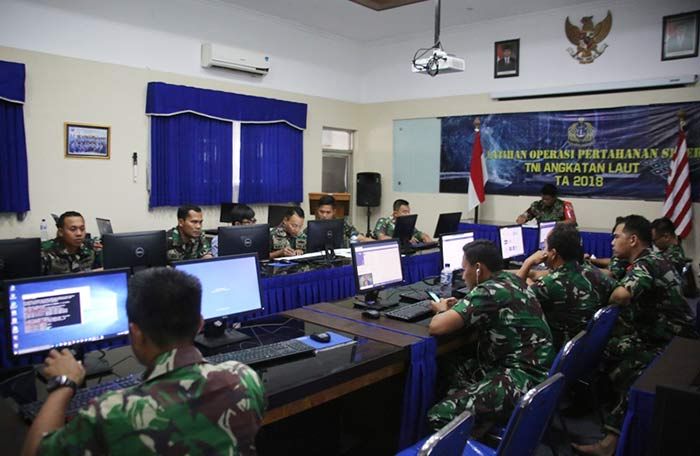 Latihan Operasi Pertahanan Siber TNI AL DItutup