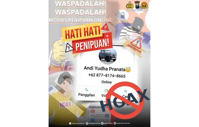 Waspada! Nomor WhatsApp Palsu Catut Nama Kapolres Batu, Warga Diimbau Berhati-hati Waspada! Nomor WhatsApp Palsu Catut Nama Kapolres Batu, Warga Diimbau Berhati-hati