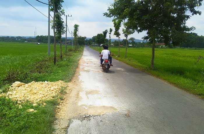 Hanya Ditambal Pedel, Masyarakat Keluhkan Perbaikan Jalan Poros Kerek Hanya Ditambal Pedel, Masyarakat Keluhkan Perbaikan Jalan Poros Kerek