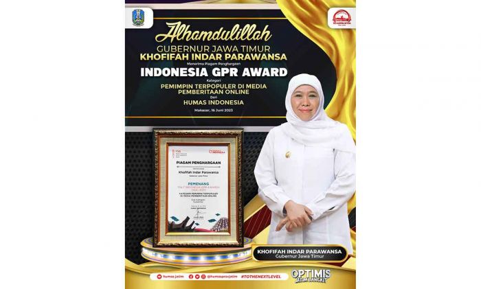 Gubernur Khofifah Dinobatkan Jadi Pemimpin Terpopuler Media Online 2023 Gubernur Khofifah Dinobatkan Jadi Pemimpin Terpopuler Media Online 2023