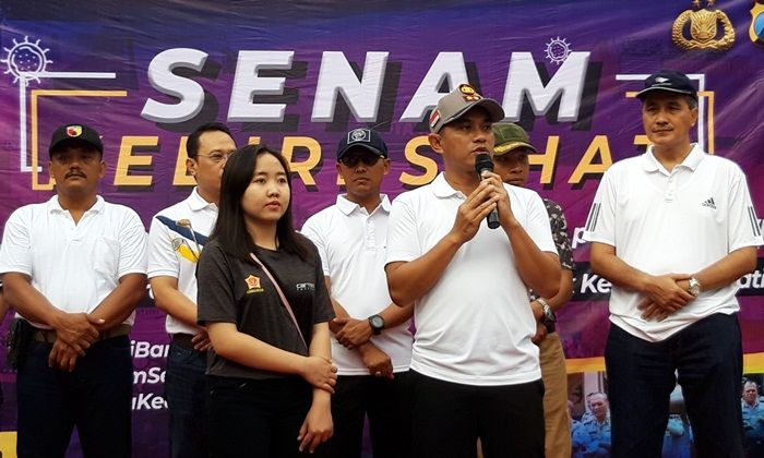Hadapi Merebaknya Virus Corona, Ini Imbauan Kapolres Kediri Kota di CFD Hadapi Merebaknya Virus Corona, Ini Imbauan Kapolres Kediri Kota di CFD
