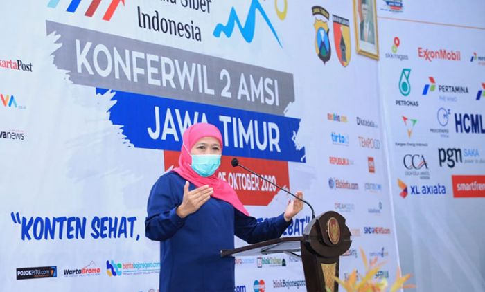 ​Buka Konferwil AMSI Jatim, Gubernur Khofifah Sebut Jadi Momen Tepat Perangi Hate Speech