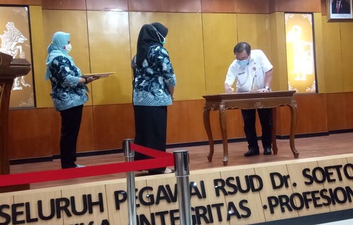 Tes Kesehatan Paslon, KPU Lamongan MoU dengan RSUD dr Soetomo ​