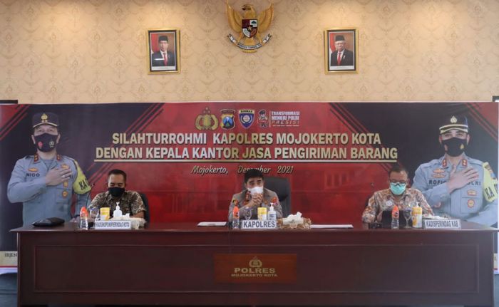 Jelang Nataru, Kapolres Mojokerto Kota Ajak Jasa Pengiriman Turut Cegah Pengiriman Narkotika