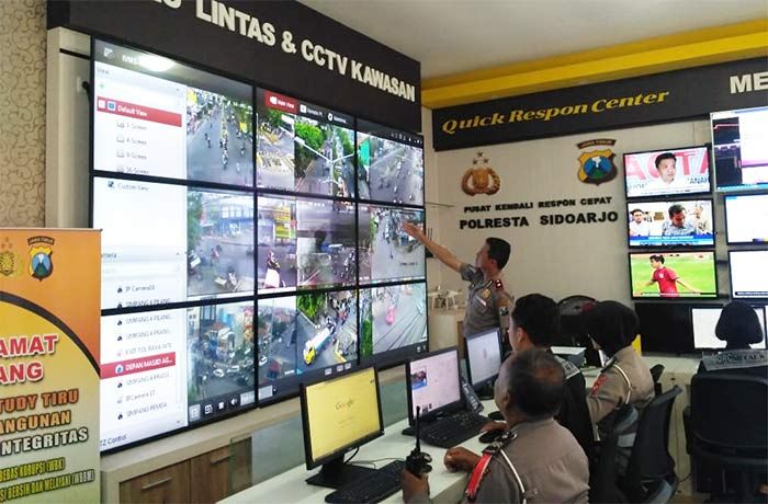Polresta Sidoarjo Terapkan Sistem ETLE, Pelanggar Lalu Lintas Bisa Ditilang Melalui Pantauan CCTV