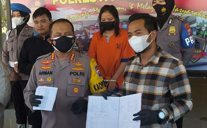 ZS, Perempuan Cantik Tersangka Investasi Bodong hingga Miliaran Rupiah Ditahan Polresta Banyuwangi