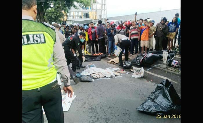 Tragis, Bus Pariwisata Renggut Nyawa Wanita di Tlogomas Malang