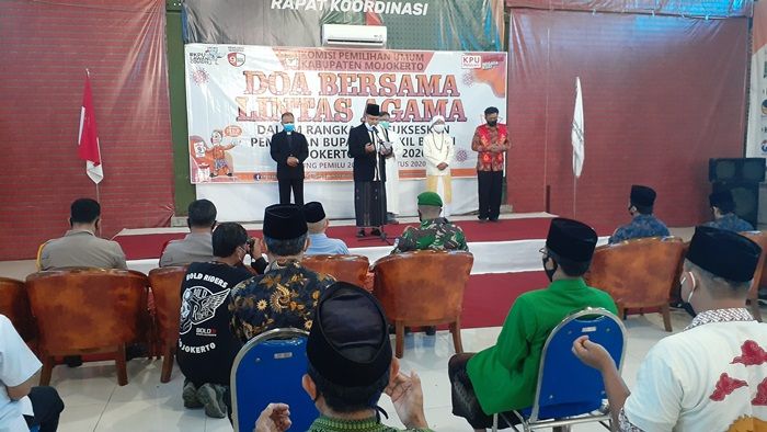 Ciptakan Pilkada Aman dan Damai, KPU Mojokerto Gelar Doa Bersama Lintas Agama