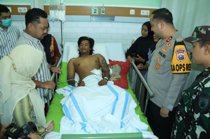 Bupati Gresik dan Kapolres Jenguk Korban Tawuran Panceng, Minta Konflik Tak Meluas